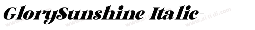 GlorySunshine Italic字体转换